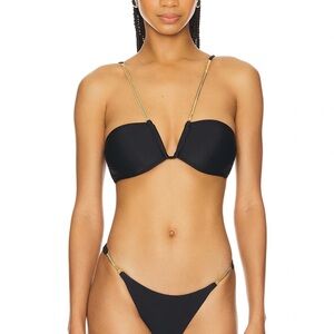 Vix Black and Gold Bikini Swimwear